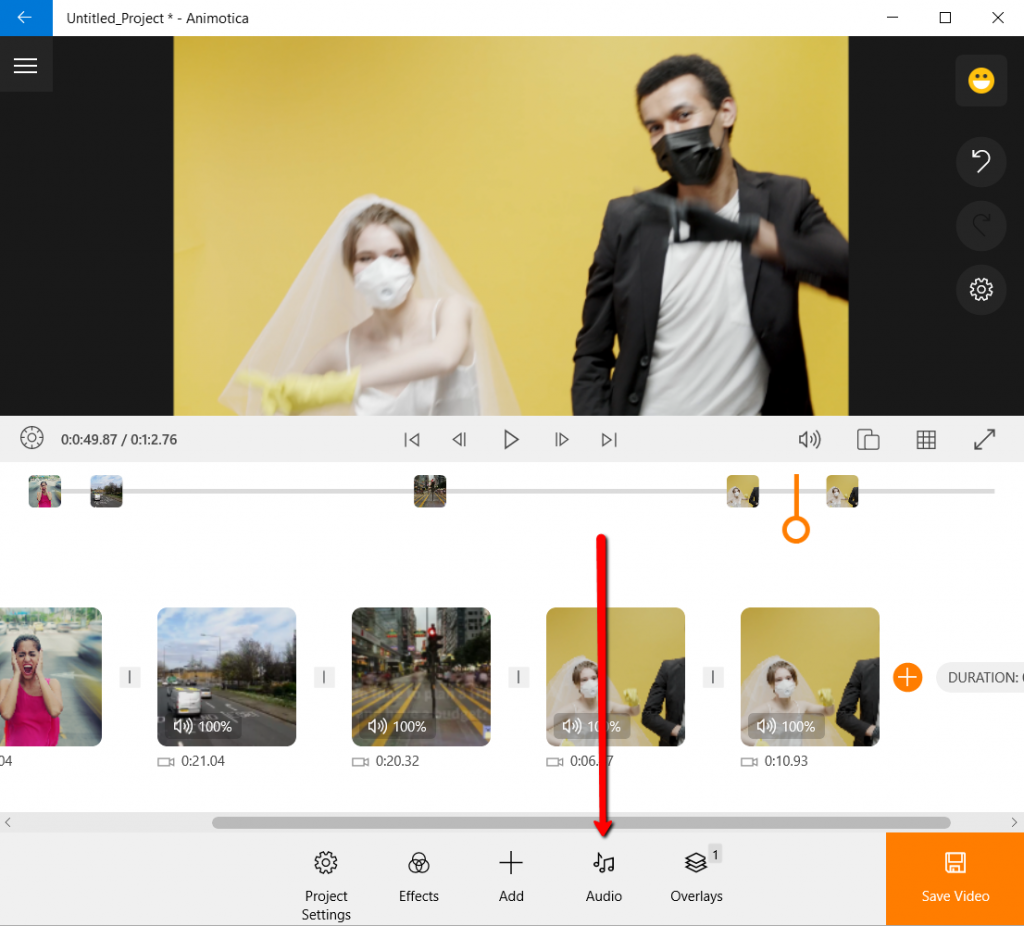 Add audio file to your video
