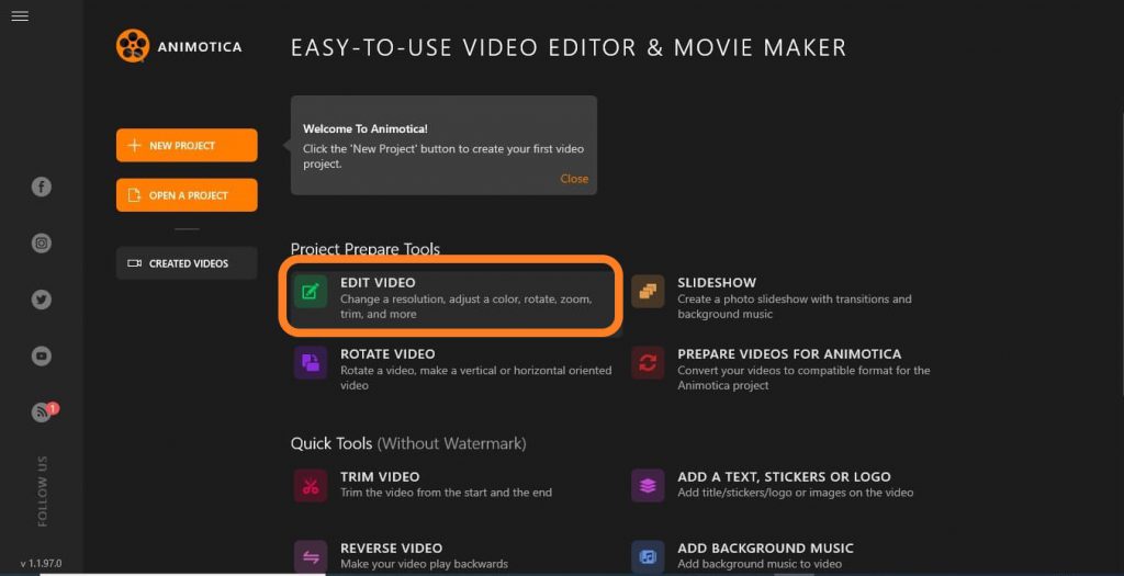 How to Crop a Video in Animotica in Windows 10 